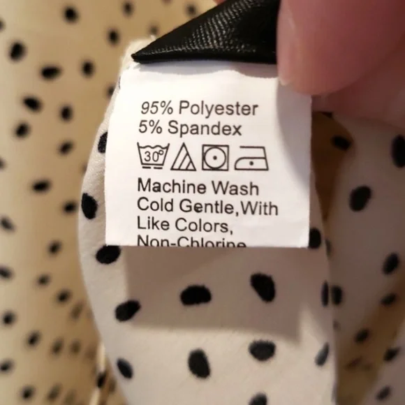 Shein Cream Black Polka Dot Top - Picture 9 of 9